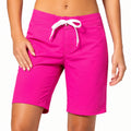 Damen Badeshorts L aus Textil Pink mit Kordelzug für Strand und Schwimmen