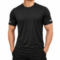Herren Funktions T-Shirt XL Schwarz Kurzarm mit Rundhalsausschnitt